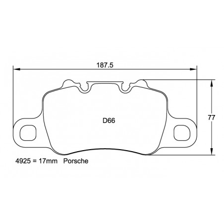 Plaquettes Arrière Pagid Sport RSC1 pour disques céramiques PCCB pour Porsche 992 Carrera