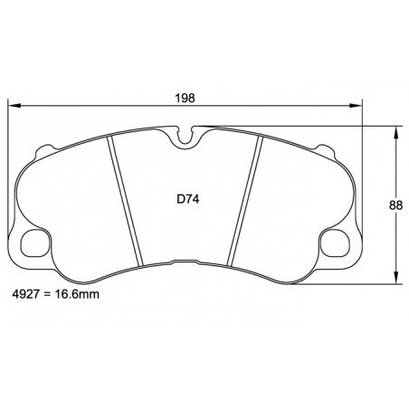 Plaquettes Avant Pagid Sport RSC1 pour disques céramiques PCCB pour Porsche 992 Carrera